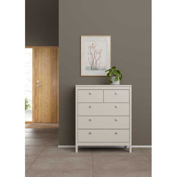 Sivo-bež komoda 82x99x38 cm Madrid – Tvilum-image-1