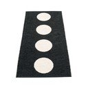 Črno-bel zunanji in notranji tekač 70x150 cm Vera Black – Pappelina
