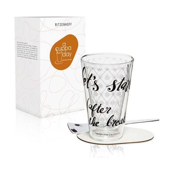 Garnitura za latte s kozarcem z dvojno steno Ritzenhoff Virginia Romo, 260 ml-image-1