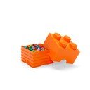Oranžna kvadratna škatla za shranjevanje LEGO®