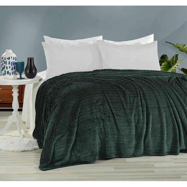 Zeleno pregrinjalo za zakonsko posteljo 200x220 cm Melinda - Mijolnir