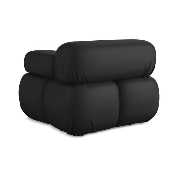 Črn modul za sedežno garnituro iz umetnega usnja (desni kot) Lokua – Makamii-image-4