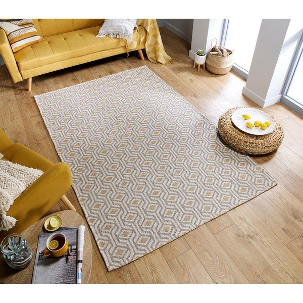 Rumeno-bež bombažna preproga Flair Rugs Bombax, 192 x 290 cm-image-4