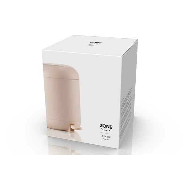 Bež plastičen koš za smeti s pedalom 4 l Sensu – Zone-image-2