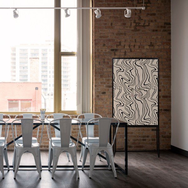 Črna/bež omarica 75x164,5 cm Alva – Really Nice Things-image-1