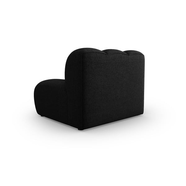 Črno-antracitno siv modul za sedežno garnituro (sredinski modul) Lupine – Micadoni Home-image-3