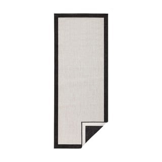 Črno-krem zunanja preproga NORTHRUGS Panama, 80 x 350 cm