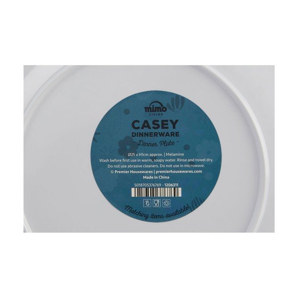 Pisan krožnik z motivom cvetja Premier Housewares Casey, ⌀ 25 cm-image-2