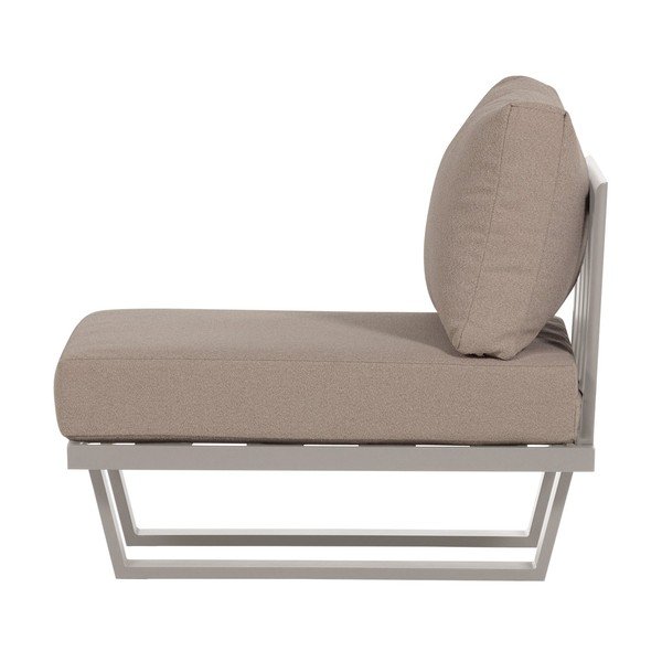 Sivo-bež kovinski/oblazinjen vrtni fotelj Bear – WOOOD-image-2