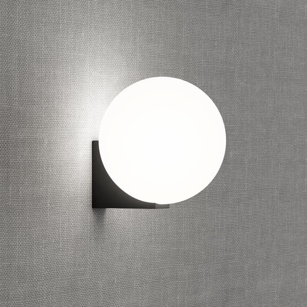 Črna stenska svetilka SULION Obi, ø 15 cm-image-2
