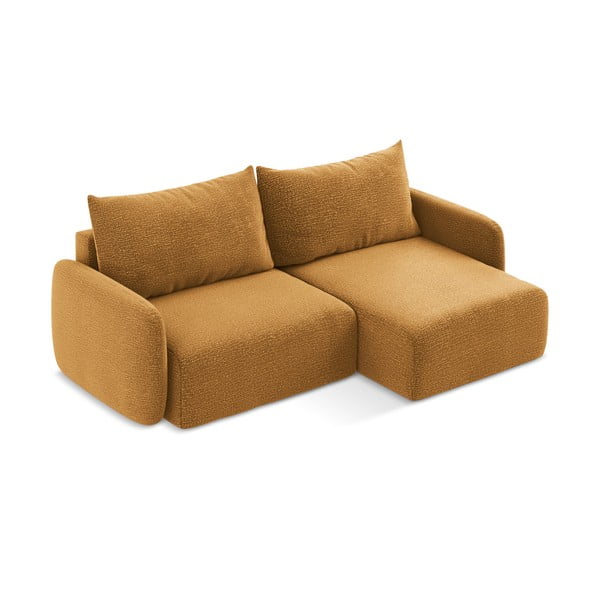 Oranžna raztegljiva/s prostorom za shranjevanje kotna sedežna garnitura (desni kot) Kalena – Makamii-image-4