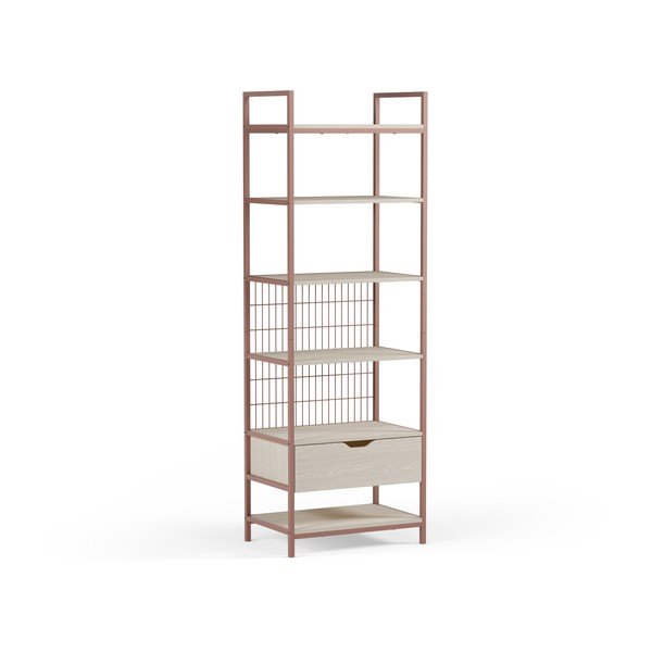 Jeklen regal v barvi terakote 60x179,5x40 cm Amara – Marckeric