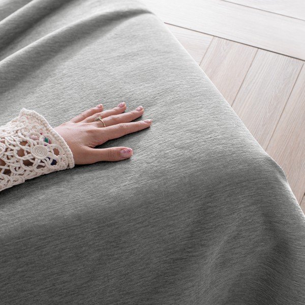 Sivo pregrinjalo iz šenilje 220x240 cm Talo – Filumi-image-3