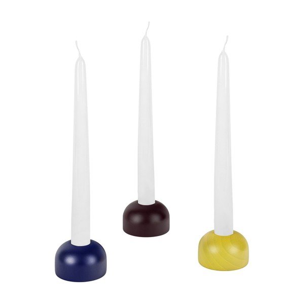 Leseni svečniki v kompletu 3 ks Lums – noo.ma