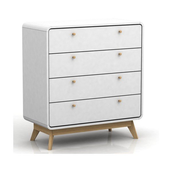 Bela visoka komoda 80x88 cm Caitlin – Støraa-image-2