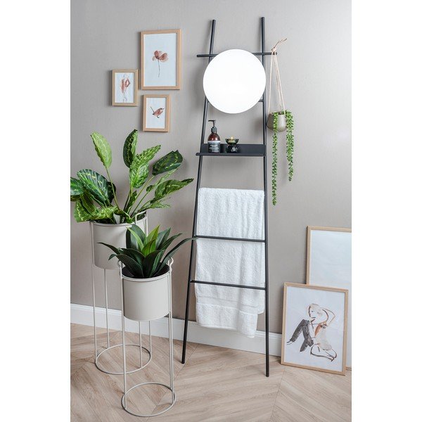 Črn obešalnik z ogledalom Leitmotiv Glint-image-1