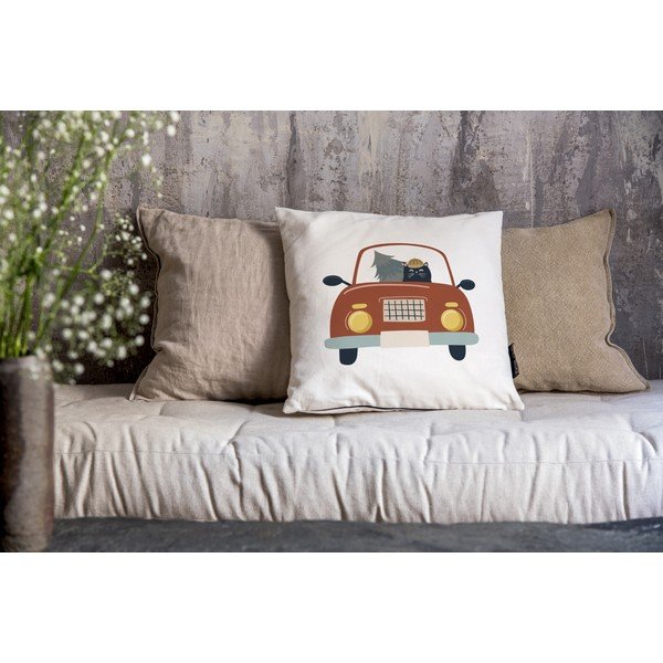 Prevleka za blazino z božičnim motivom 45x45 cm Cat Driver – Butter Kings-image-1