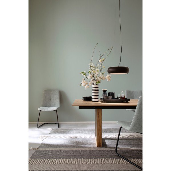 Črna LED zatemnitvena viseča svetilka s kovinskim senčilom ø 40 cm Wood – Fischer & Honsel-image-1