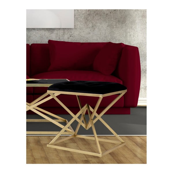 Stol v črno-zlati barvi Mauro Ferretti Piramid-image-3