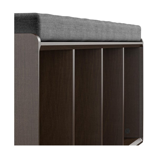 Rjavo stojalo za čevlje s klopjo Novogratz Brittany-image-1