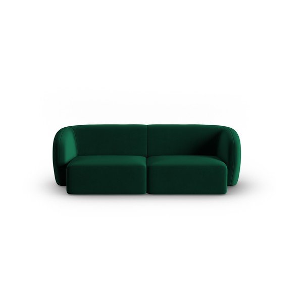 Zelena žametna sedežna garnitura 188 cm Paolo – Milo Casa