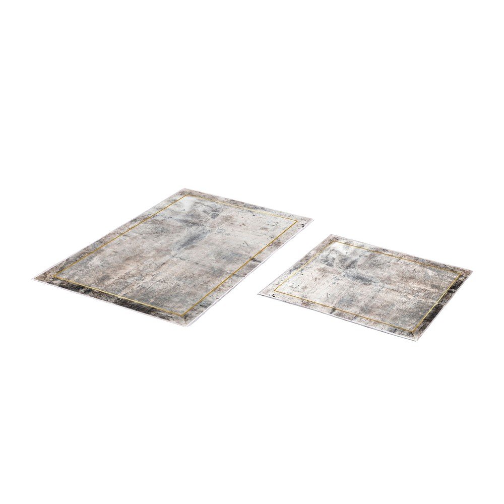 Sive/rjave kopalniške preproge v kompletu 2 ks 60x100 cm