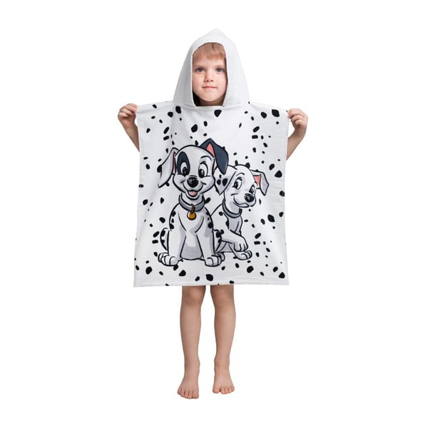 Bel otroški kopalni plašč iz frotirja 101 Dalmatins – Jerry Fabrics