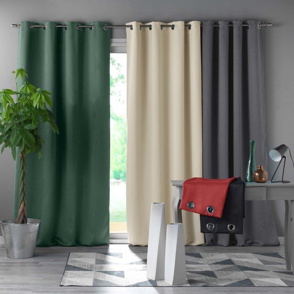 Kremno bela zatemnitvena zavesa 135x240 cm Occult – douceur d'intérieur-image-2