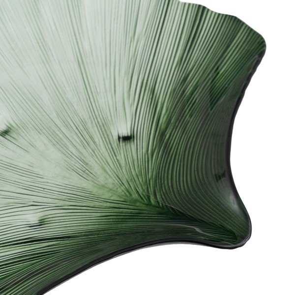 Steklen dekorativni pladenj 31x33 cm Gingko – Ixia-image-1