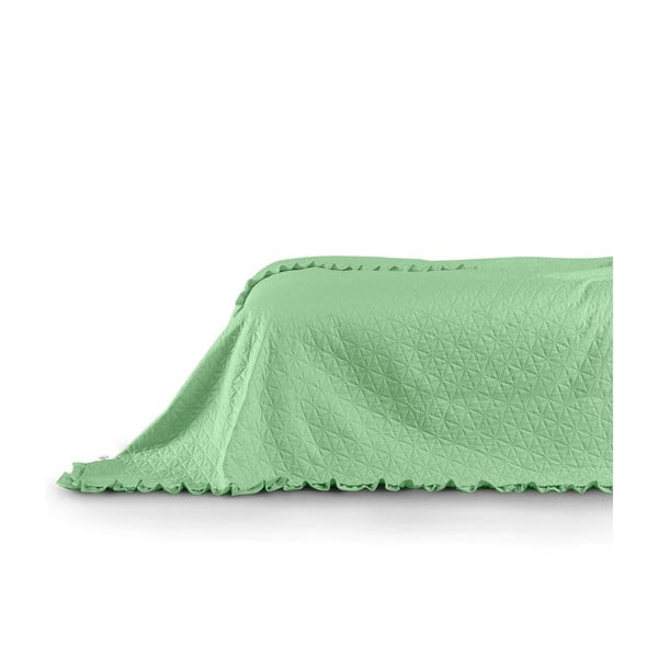 Zeleno pregrinjalo za posteljo AmeliaHome Tilia Mint, 260 x 240 cm