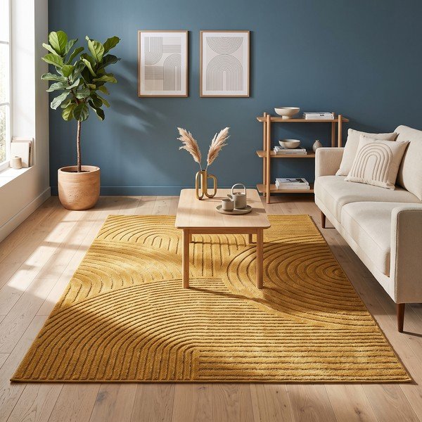 Oker rumena preproga 200x290 cm Whirl – ESTE-image-4