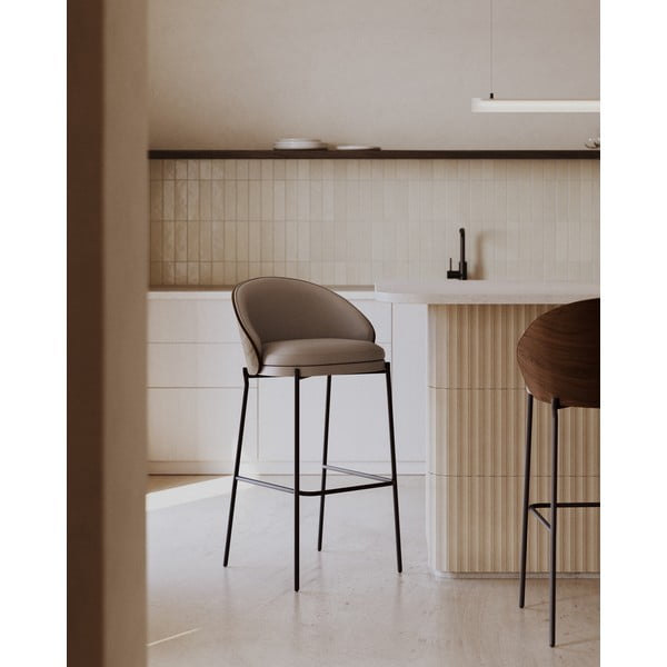 Rjav barski stol (višina sedeža 77 cm) Eamy – Kave Home-image-1