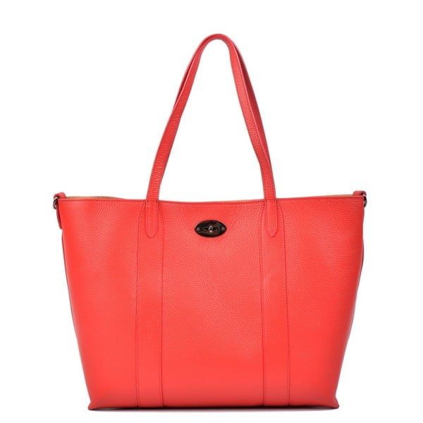 Rdeča usnjena torbica Carla Ferreri Gala Rosso