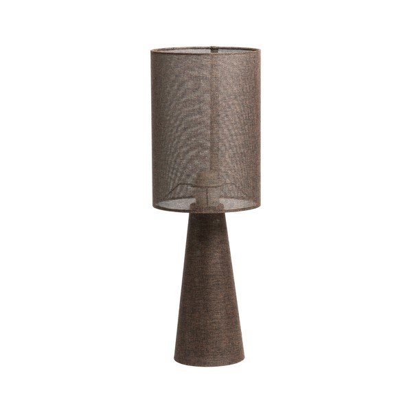 Rjava namizna svetilka s tekstilnim senčilom (višina 58 cm) Micky – Light & Living