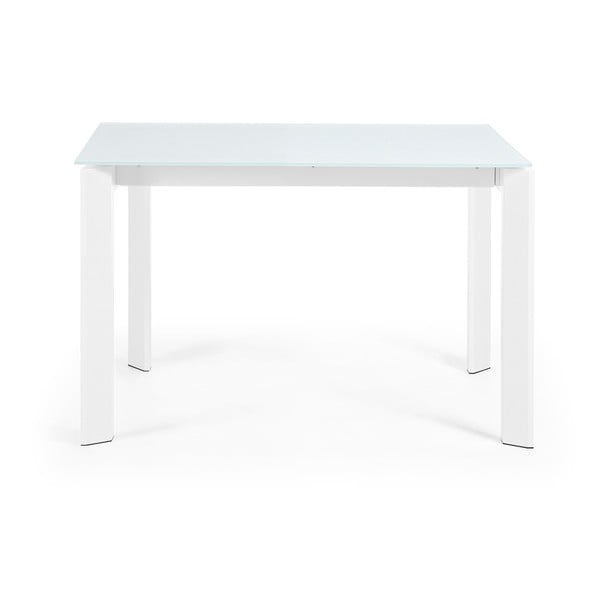 Raztegljiva jedilna miza z dodatno ploščo s stekleno mizno ploščo 80x120 cm Axis – Kave Home-image-4