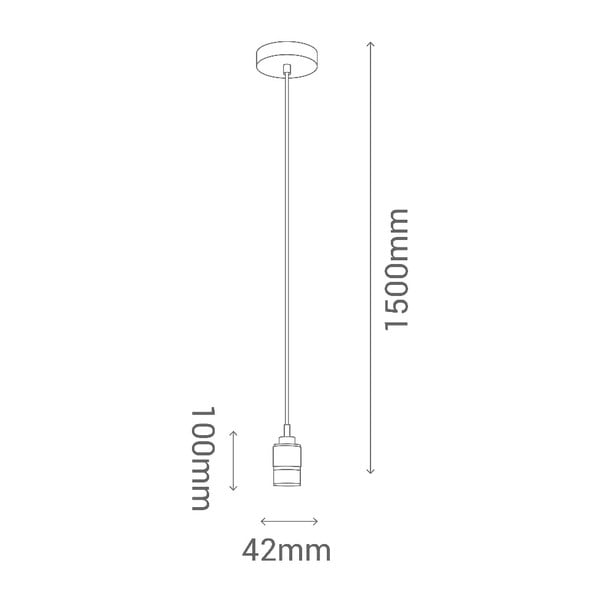 Črna viseča svetilka brez senčila SULION Vintage-image-2