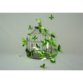 Komplet 12 3D nalepk Ambiance Butterflies Green