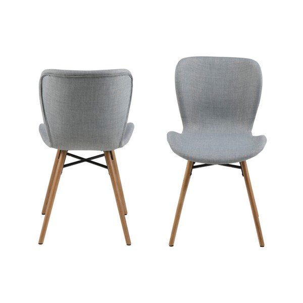 Komplet 2 svetlo sivih jedilnih stolov Actona Batilda-image-4