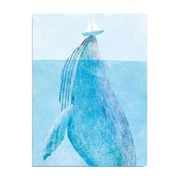 Stenska slika na platnu Whale 30 x 40 cm
