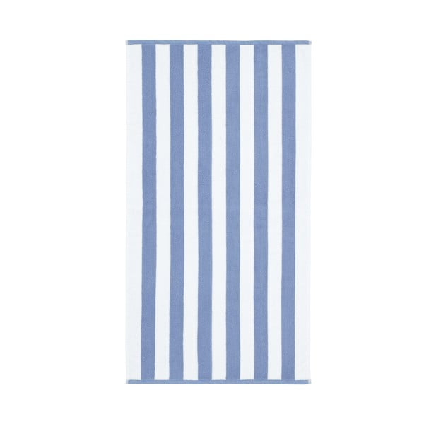 Bela/modra bombažna brisača 70x120 cm Stripe Jacquard – Bianca