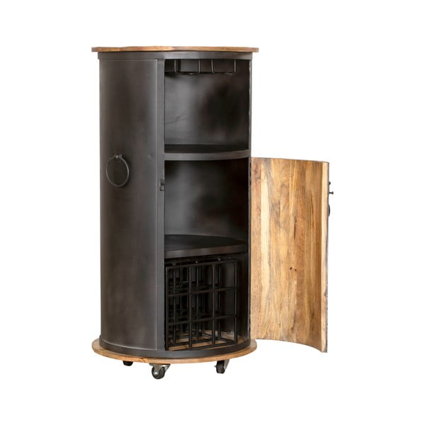 Črno kovinsko stojalo za vino za 9 steklenic, 60x115 cm Luni - Interia Home & Living-image-4