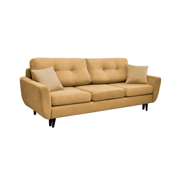 Rumen raztegljiv trosed s črnimi nogami Mazzini Sofas Jasmin-image-4