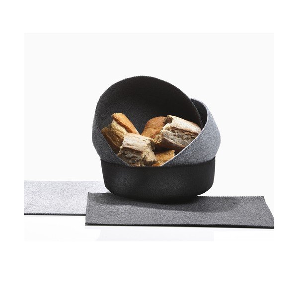 Komplet 2 košar iz klobučevine Zone Dark Grey-image-3