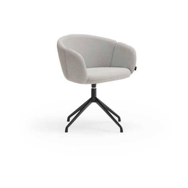 Svetlo siv oblazinjen jedilni stol z nasloni za roke Add – Teulat