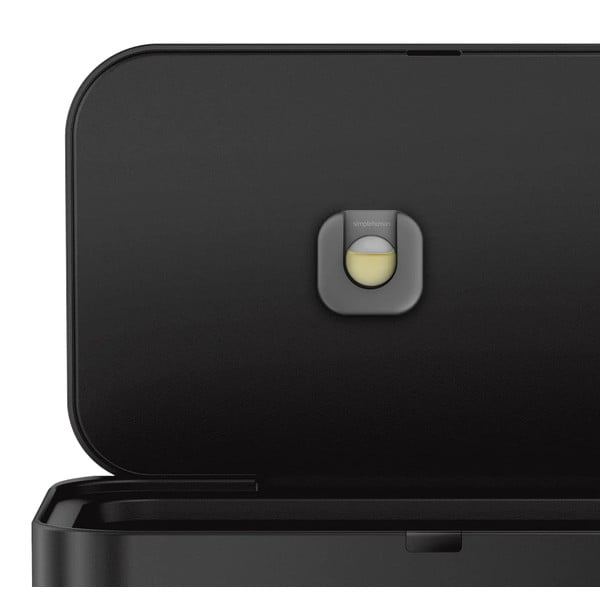 Mat črn brezstični jekleni koš za odpadke 58 L - simplehuman-image-3