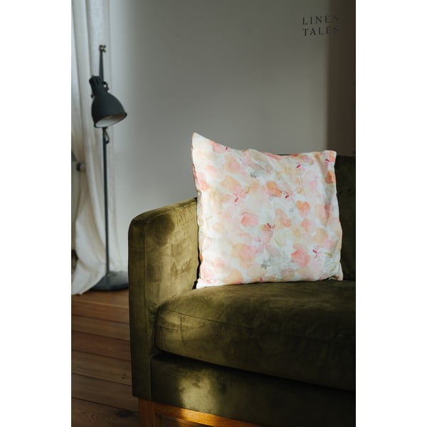 Lanena prevleka za blazino 40x40 cm Floral – Linen Tales-image-1