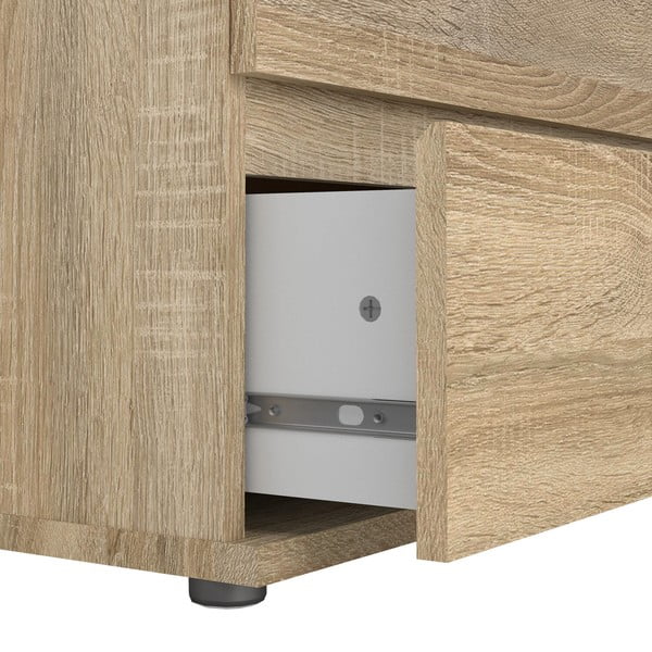 Visoka komoda v hrastovem dekorju v naravni barvi 77x107 cm Nova – Tvilum-image-4