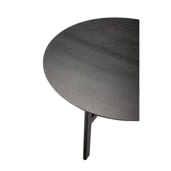 Črna okrogla mizica ø 80 cm Fjord – Hübsch-image-4