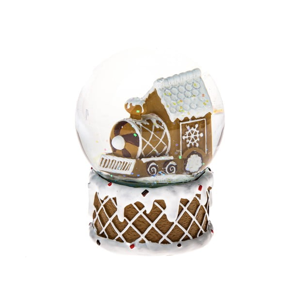 Snežna krogla iz poliresina (višina 10 cm) Snowy Train – Dakls