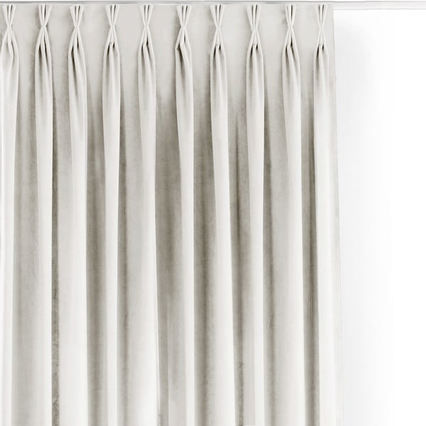 Kremno bela žametna zavesa za delno zatemnitev 400x225 cm Velto – Filumi-image-4